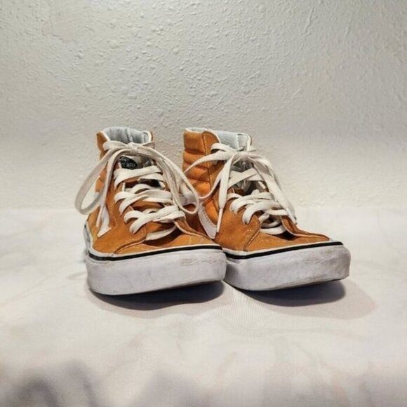 Vans SK8-Hi Sneakers Hi-Top Desert Sun‎ Orange Suede Upper Adult Size 4 / 5.5 - Picture 2 of 10